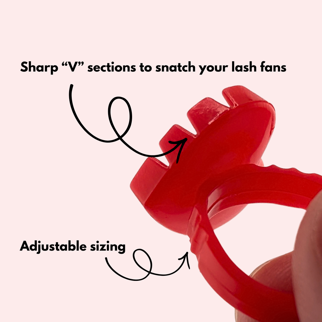 Red Lash Glue Rings (100)