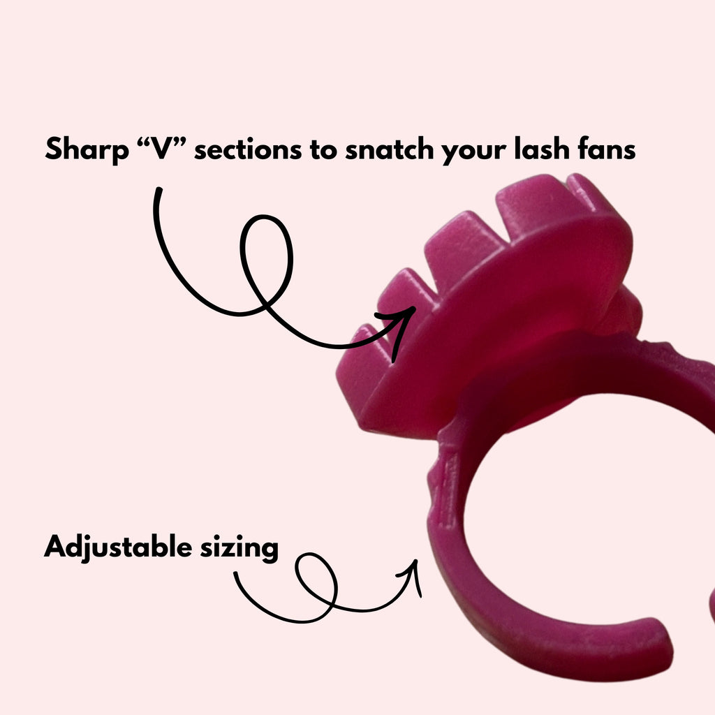 Hot Pink Lash Glue Rings (100)